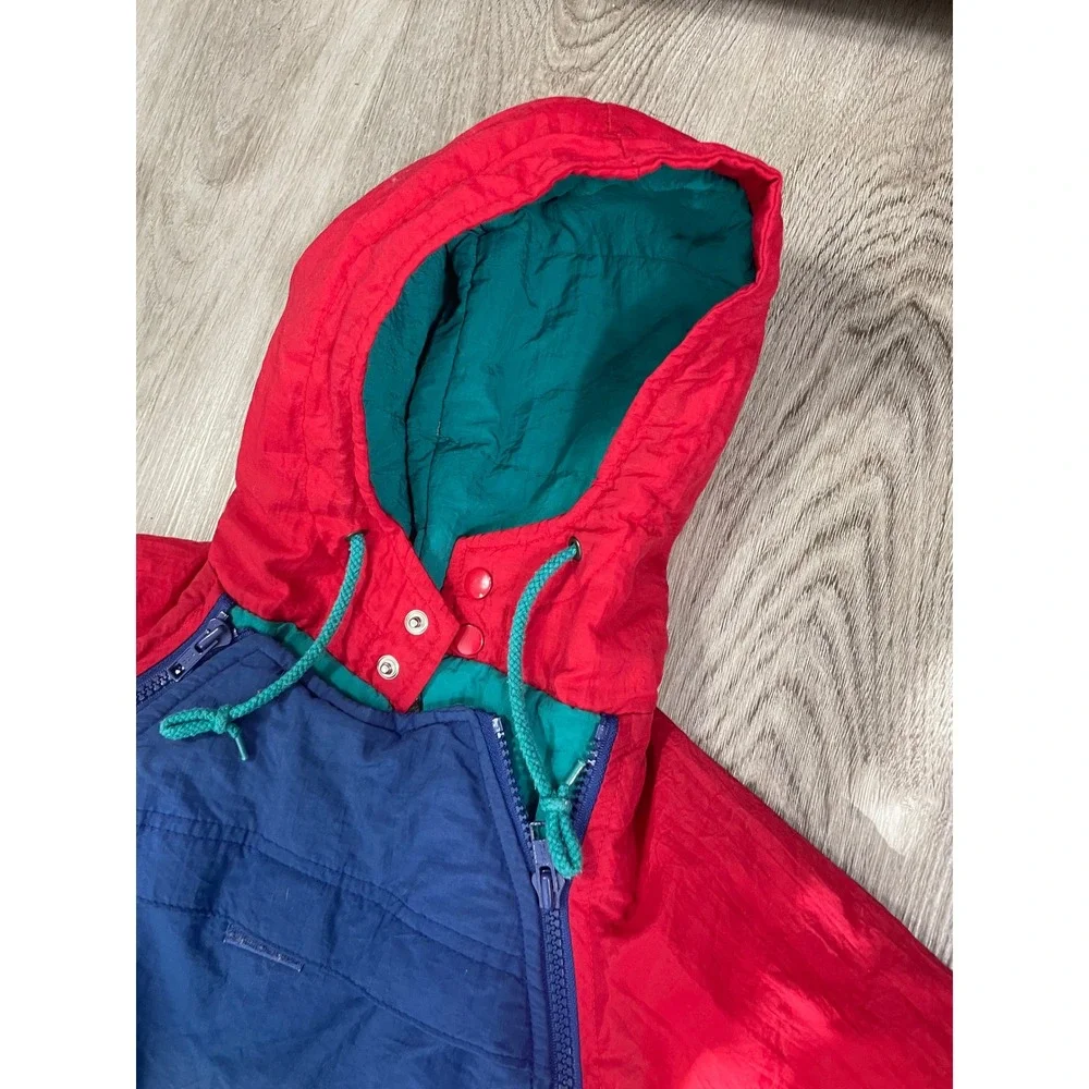 Baby Gap Vintage Insulated Snowsuit 12–18M Colorblock Red‎ Blue Teal Hooded